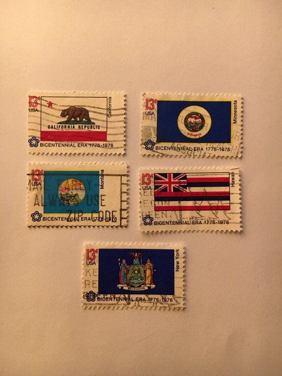 Items similar to State Bicentennial Stamps on Etsy