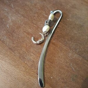 Gold and Pearl Moon Bookmark