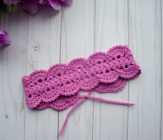 crochet girls headband