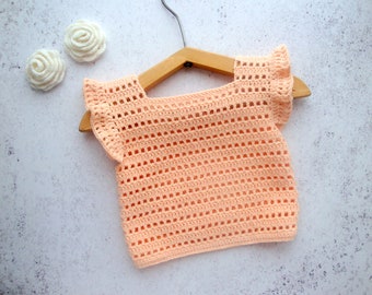 CROCHET PATTERN TOP- Crochet Baby Pattern -Summer Crochet Pattern- Crochet Baby Top- Pattern Baby Dress-Crochet Pattern Instant Download Pdf