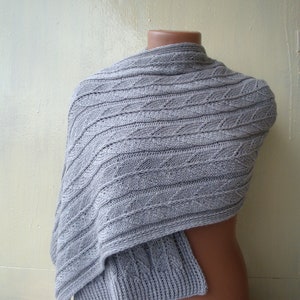 Almond Shawl Knitting Patten , Instant Download Pdf , Diy Tutorial , Shawl for woman