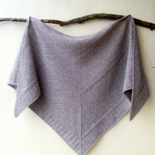 Comfort Shawl knitting pattern , Shawl Knitting Pattern Pdf , Great for all ages and sizes , Instant download pdf, triangle shawl