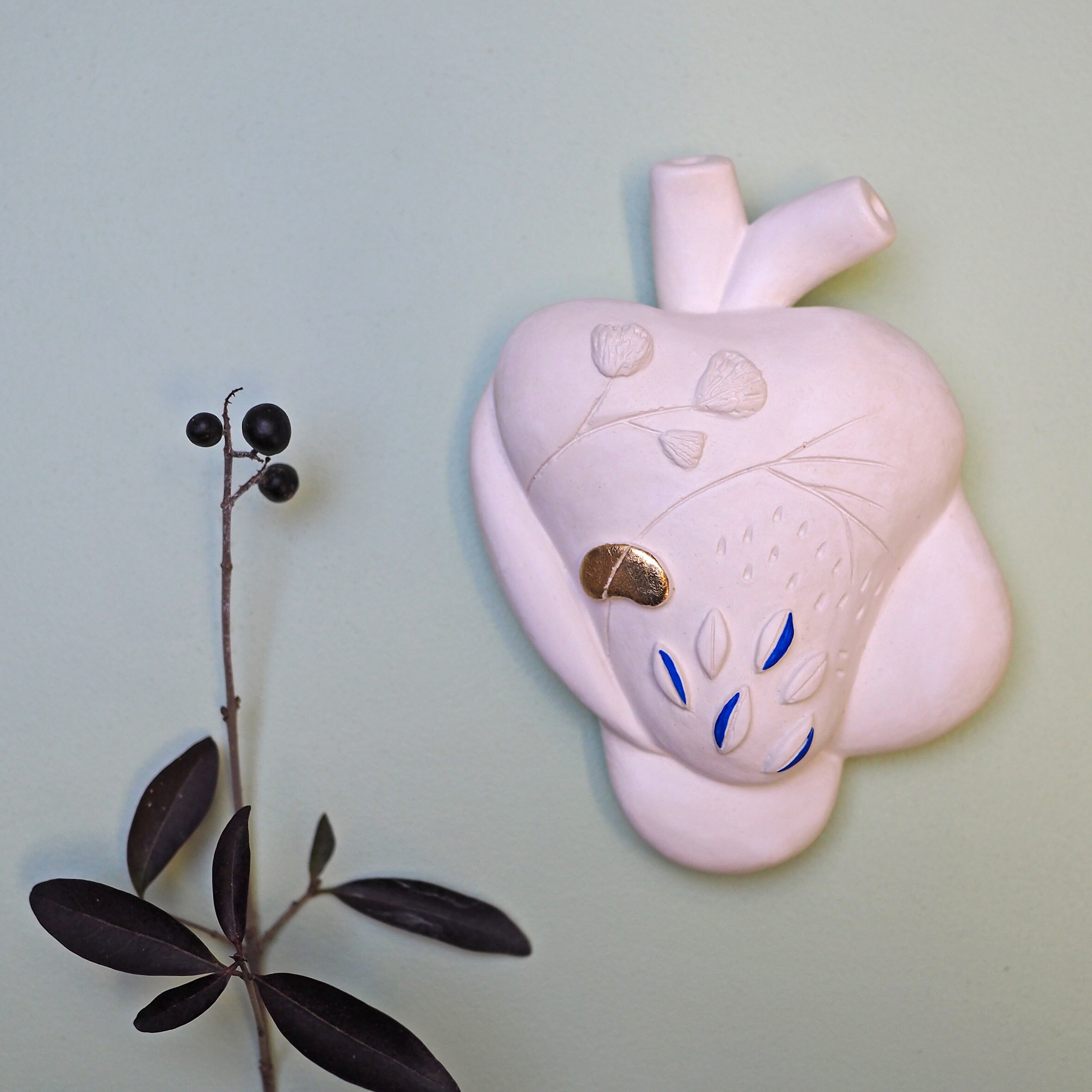 Ex-Voto en Plâtre Pour Décoration d'intérieur Forme Coeur