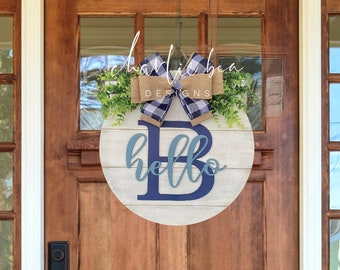 Personalized Wooden Last Name Door Hanger