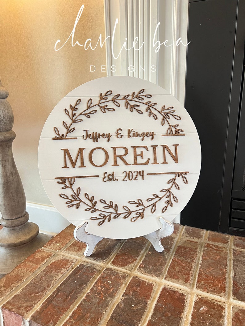 Wedding Sign, Rustic Last Name Sign, House Warming Gift, Family Name Sign, Farmhouse Style Sign, Personalized Wedding Gift, Established Date