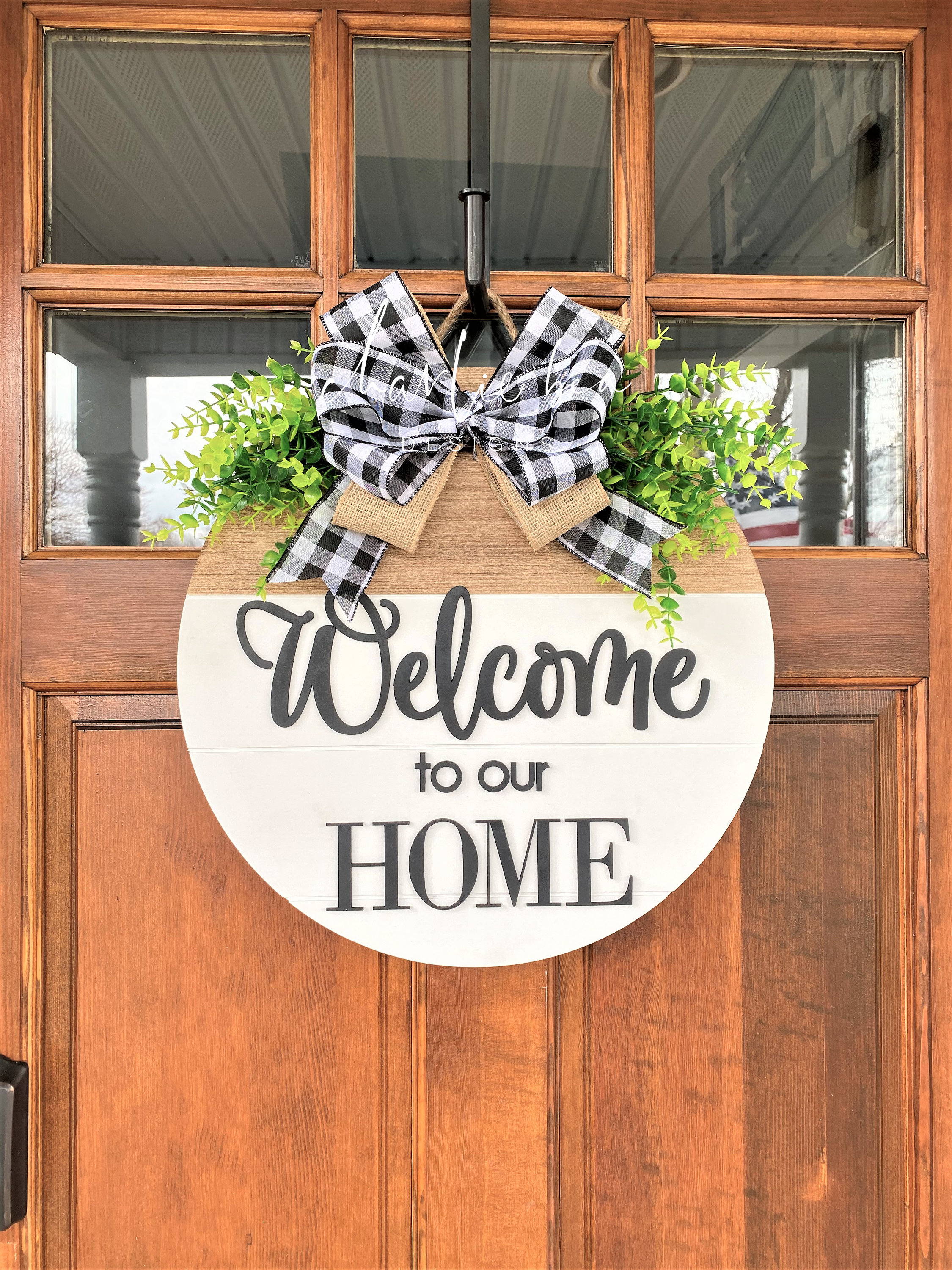Front Door Decor Welcome To Our Home Welcome Door Hanger | Etsy