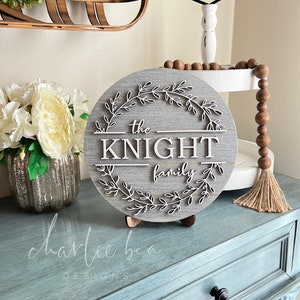 Rustic 3D Last Name Sign: Shiplap Farmhouse Decor