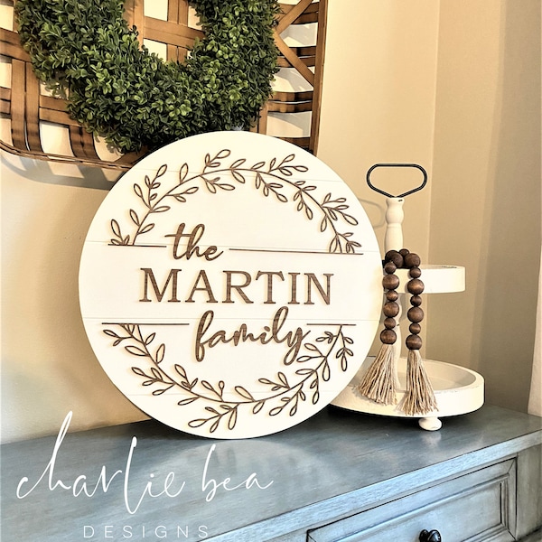 Personalized Wooden Last Name Sign