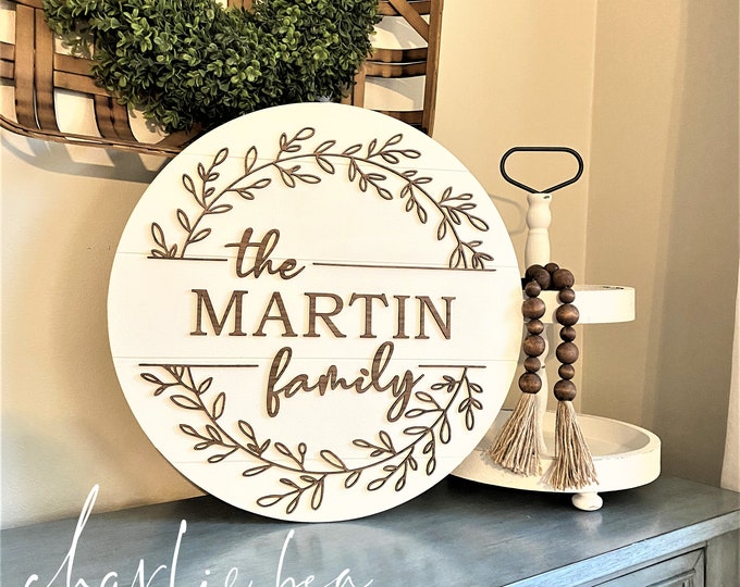 Personalized Wooden Last Name Sign
