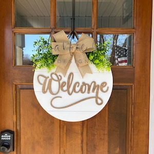 Front Door Decor, Welcome Door Hanger, Front Door Welcome Sign, Shiplap Sign, Front Door Sign, Welcome Sign, Front Door Wood Sign