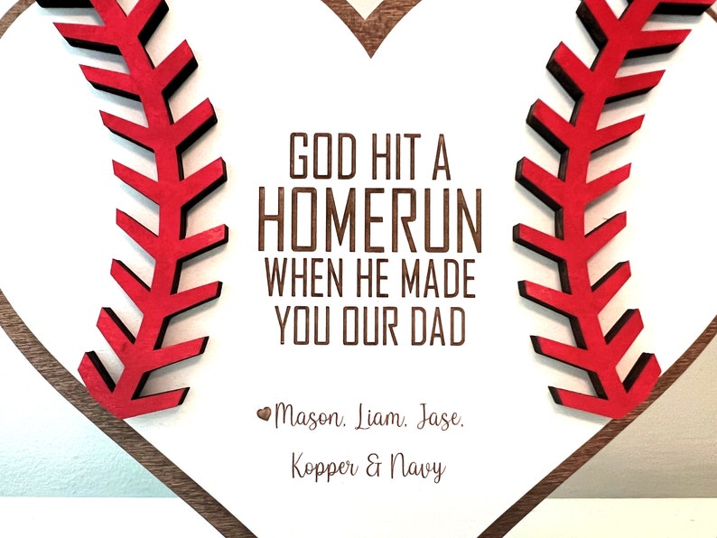 Fathers Day Baseball Gift God Hit A Homerun When He Made You Etsy