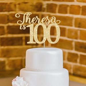 100th birthday cake topper custom cake topper 100 cake topper happy 100th birthday personalized topper birthday topper 100 birthday decor