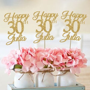 30th birthday centerpieces 30 centerpieces 30th birthday party 30th birthday decor gold 30th birthday party decorations 30th party decor image 1