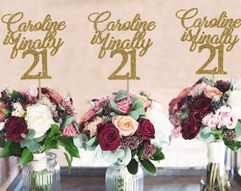 21st birthday centerpieces 21 centerpieces 21st birthday party 21st birthday decor gold 21st birthday party decorations 21st party decor