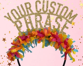 Personalized party headband 40th birthday headband 40th birthday party crown 40th birthday decorations 40 birthday gift 40 birthday tiara