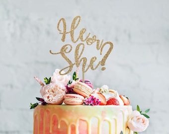 He Or She Cake Top Etsy