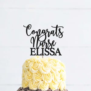 Nurse cake topper nurse graduation congrats nurse cake topper graduation party grad decor nurse topper class of 2025 custom cake topper