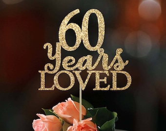 3er Set Kuchen-Topper '60 & Fabulous' – Goldene Tortendeko Für 60. Geburtstag, Jubiläum & Ruhestand