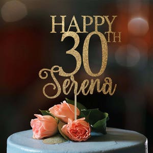 30th birthday cake topper 30th birthday decor 30 cake topper happy 30th birthday custom cake topper birthday decoration birthday cake topper