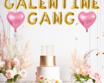 Galentine gang balloon banner happy Galentines Day banner BFFs Galentines Day decorations Valentines Day Gift Galentines Party BFF gift