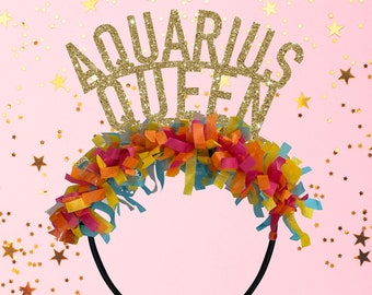Horoscope Headband Aquarius Birthday Headband Aquarius Sign 