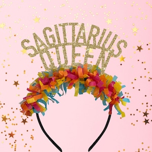 Horoscope headband sagittarius birthday headband sagittarius sign horoscope birthday headpiece birthday gift party headband birthday decor