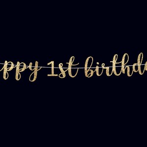 Birthday banner happy 1st birthday banner first birthday banner 1st birthday party decoration birthday banner girl birthday banner boy