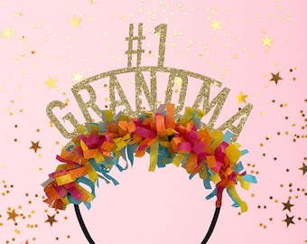 Gift for grandma grandma party headband mothers day gift for grandma gift for new grandma best grandma gift grandma crown grandma gift
