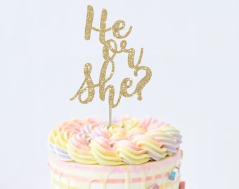 He Or She Cake Top Etsy