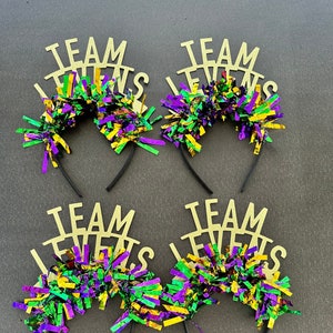 Mardi Gras party crown Mardi Gras party headband personalized party headband Mardi Gras decor Mardi Gras party decoration metallic fringe