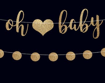 Oh baby banner baby shower decoration baby shower banner baby announcement baby shower girl baby shower boy gender reveal party oh baby sign