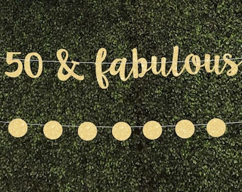50th birthday 50 birthday banner 50th birthday for her 50th birthday decorations 50 and fabulous banner 50 birthday decor 50 birthday party