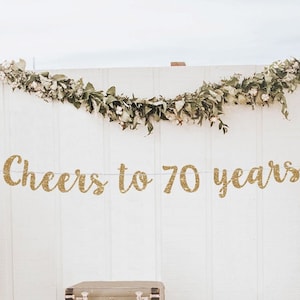 Cheers to 70 years banner 70th birthday banner 70 banner 70th birthday decor 70 decorations 70th birthday backdrop 70th birthday sign