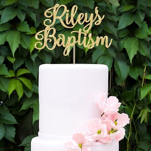 Baptism cake topper custom cake topper personalized topper christening topper communion topper religious topper first communion confirmation