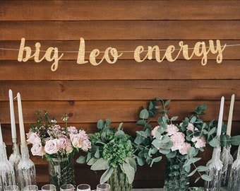 Big Leo energy banner horoscope theme birthday banner zodiac theme birthday Leo birthday adult birthday party decorations Leo banner