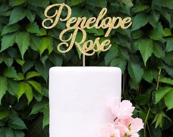 name cake topper etsy