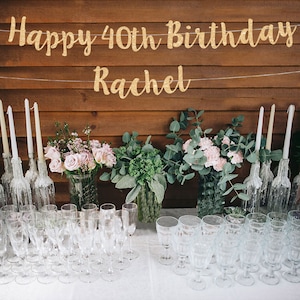 Happy 40th birthday banner 40th party banner custom birthday banner 40th birthday party decor 40th birthday decor birthday party decoration