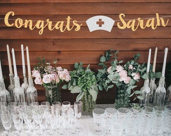 Nurse banner personalized graduation banner graduation party decorations personalized graduation party decorations congrats banner