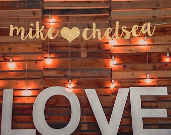 Name banner custom name banner couple name banner personalized name banner engagement banner bridal shower banner wedding decorations