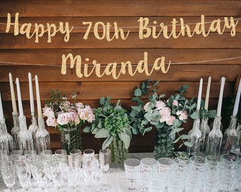 Happy 70th birthday banner 70th birthday banner 70th birthday decoration happy 70th decor 70th party decor 70 birthday decoration 70 banner