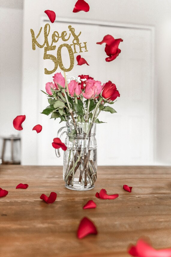 50th Birthday Centerpieces 50 Centerpieces 50th Birthday Party Etsy