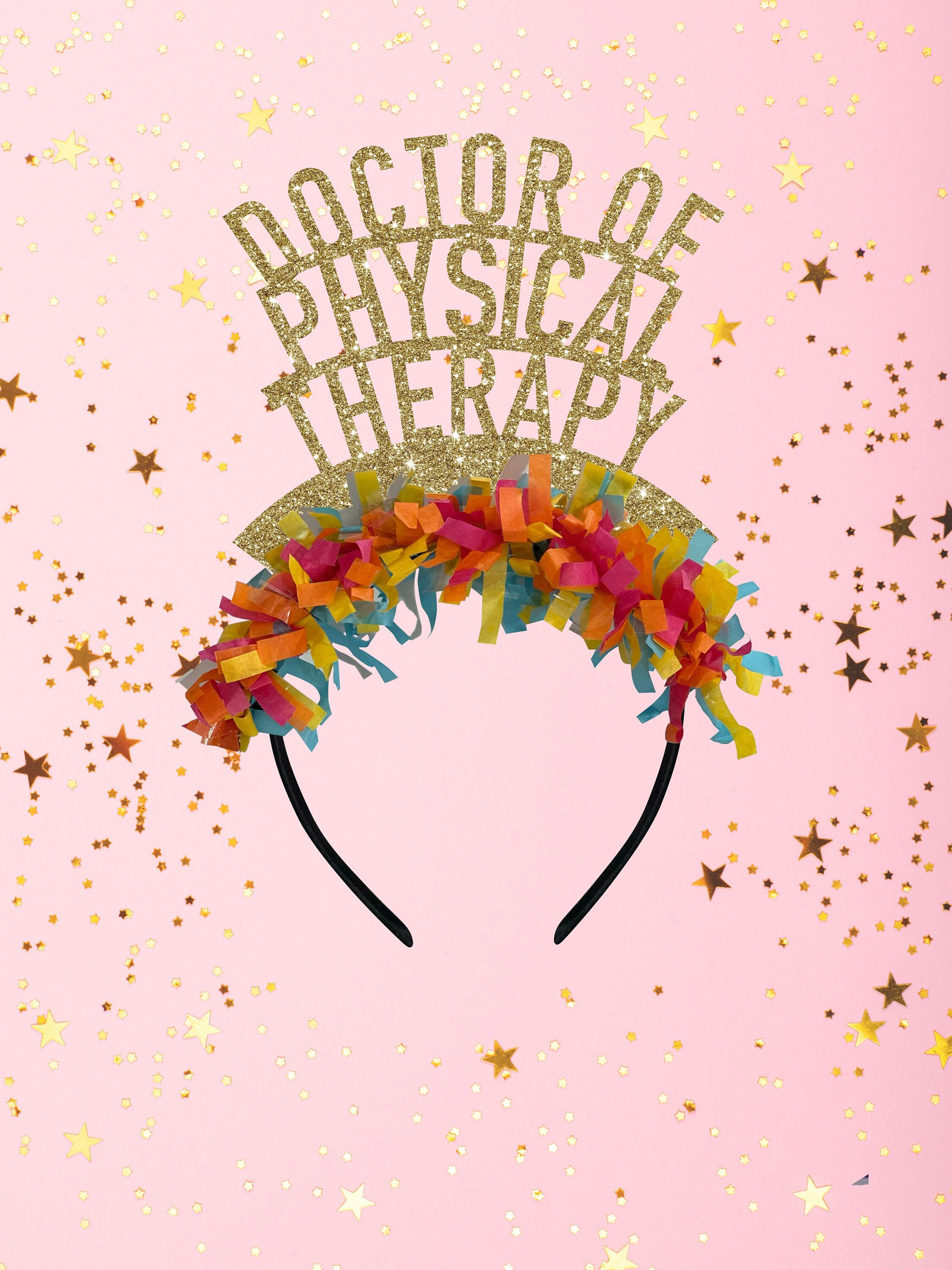 PT graduation party decorations physical therapy graduation personalized party headband PT graduation decor doctor of physical therapy
