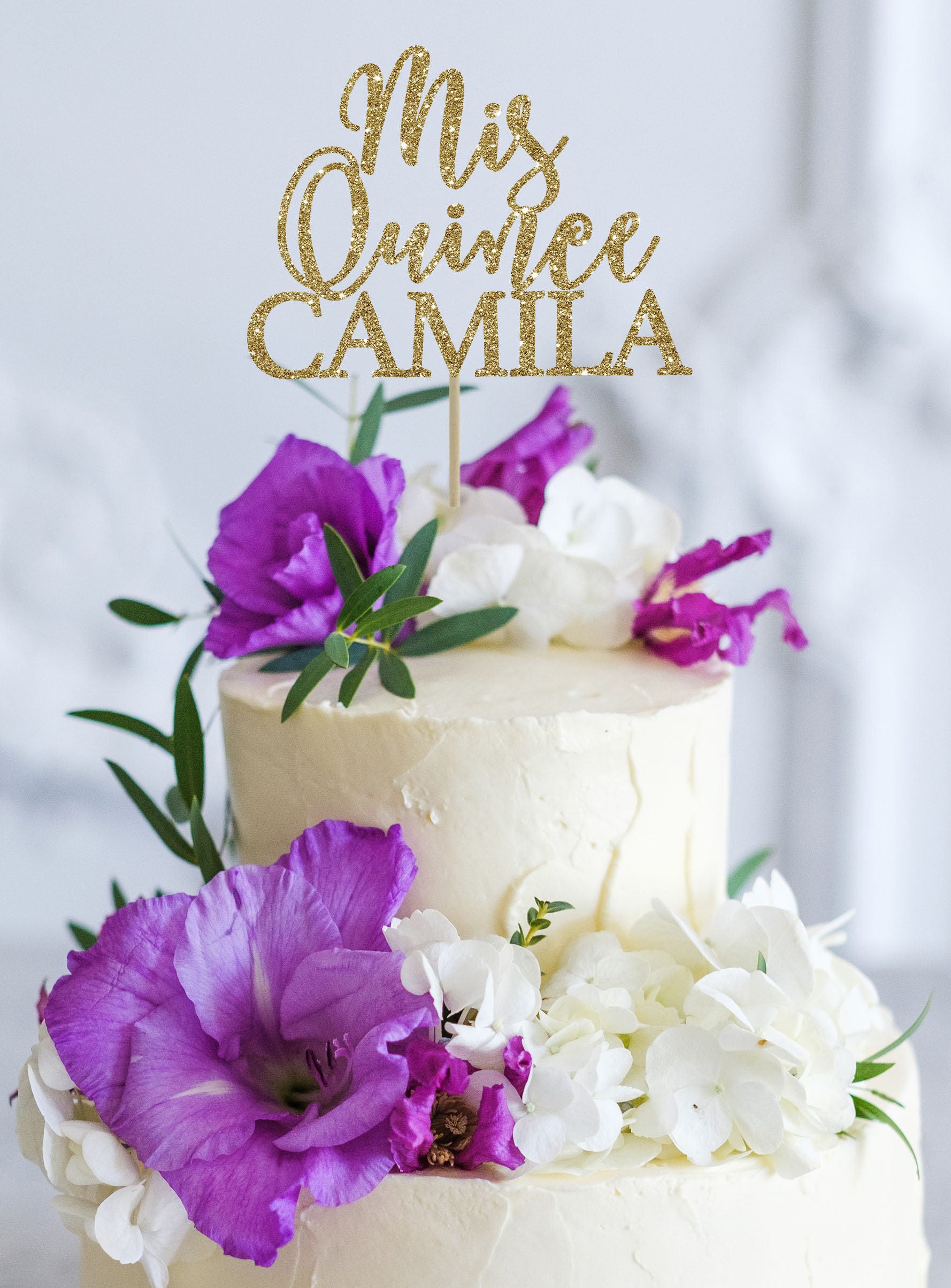 Mis Quince Cake Topper Custom Cake Topper 15th Birthday Party Etsy