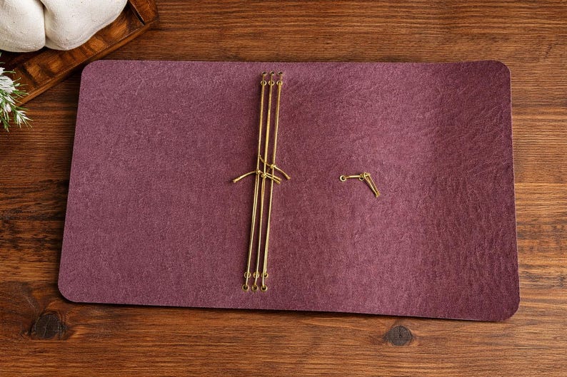 Leather Journal Cover A6 A5 Trifold Journal with Charms and Inserts Refillable Traveler’s Journal Organizer Planner Personalized Gift image 2