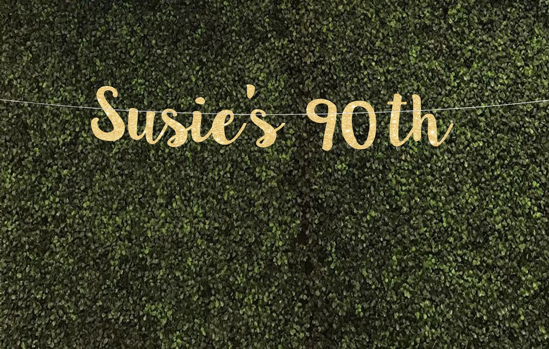 90th Birthday Custom Banner 90 Birthday Banner Personalized Banner 90 ...