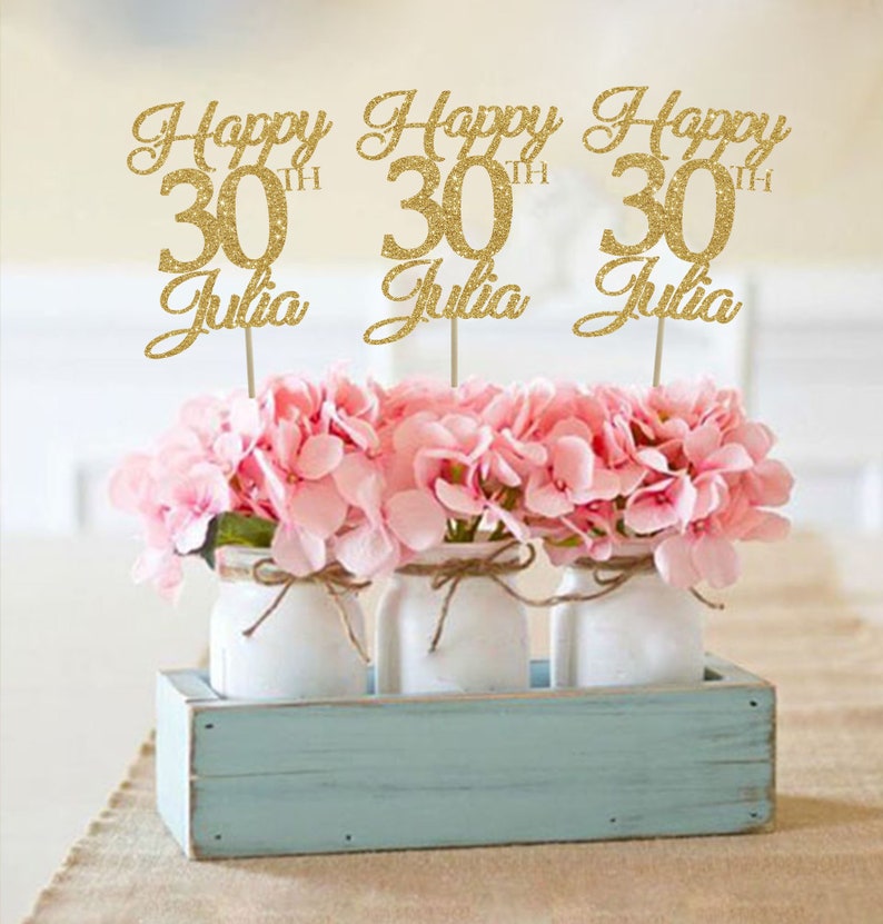 30th birthday centerpieces 30 centerpieces 30th birthday party 30th birthday decor gold 30th birthday party decorations 30th party decor image 1