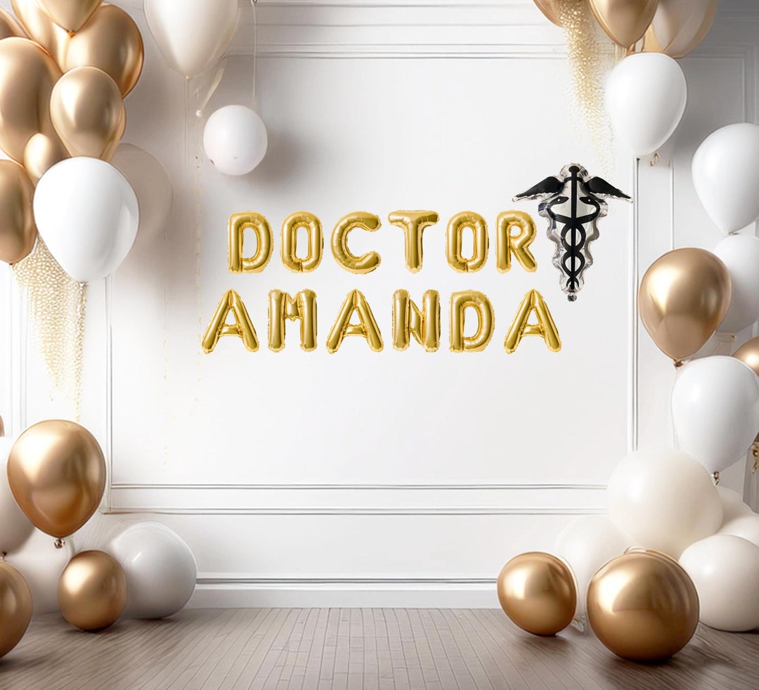 Doctor Prom Sign Personalized Doctor Balloon Banner Doctor Graduation Decorations Doctor ...