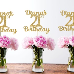 21st birthday centerpiece 21 centerpiece 21st birthday decor 21st birthday party 21st gold party decor custom centerpiece 21 birthday