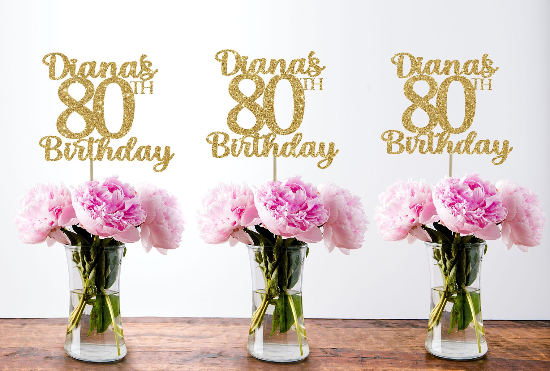 80th Birthday Centerpiece 80 Centerpiece 80th Birthday Decor ...