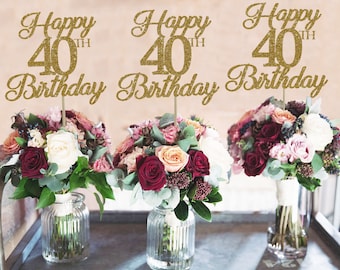 40th birthday centerpiece 40 centerpiece 40th birthday decor 40th birthday party 40 birthday party decor 40th party decor custom centerpiece